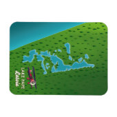 Lake Pape Letland-kaart Magneet (Horizontaal)