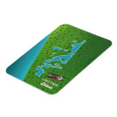 Lake Pape Letland-kaart Magneet (Linkerzijde)