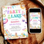 Lake Party Zomer Verjaardag Uitnodiging