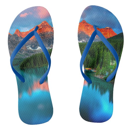 Lake Peaks Aangepaste Teenslippers Thongs Jandals  (Voetbed)