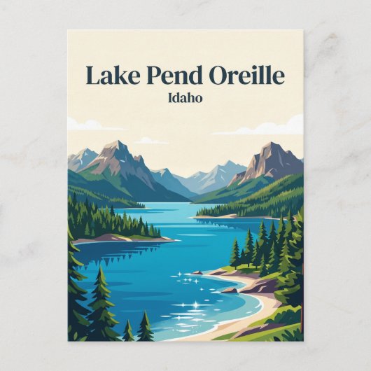 Lake Pend Oreille Idaho Briefkaart (Voorkant)