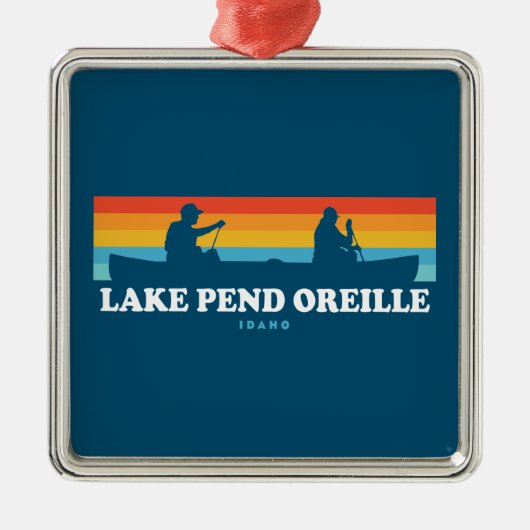 Lake Pend Oreille Idaho Canoe Metalen Ornament (Voorkant)