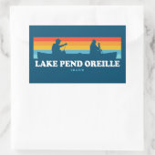 Lake Pend Oreille Idaho Canoe Rechthoekige Sticker (Tas)