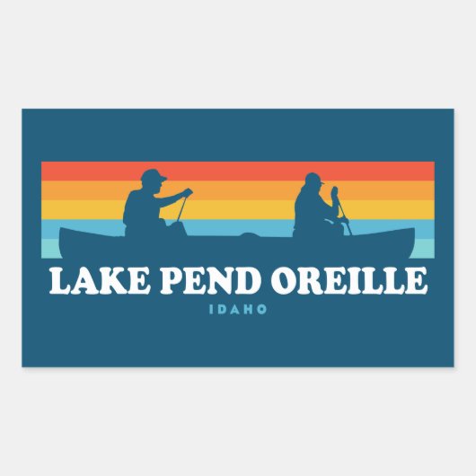 Lake Pend Oreille Idaho Canoe Rechthoekige Sticker (Voorkant)