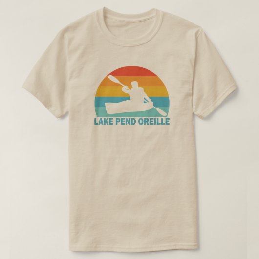 Lake Pend Oreille Idaho Kayak T-shirt (Design voorkant)