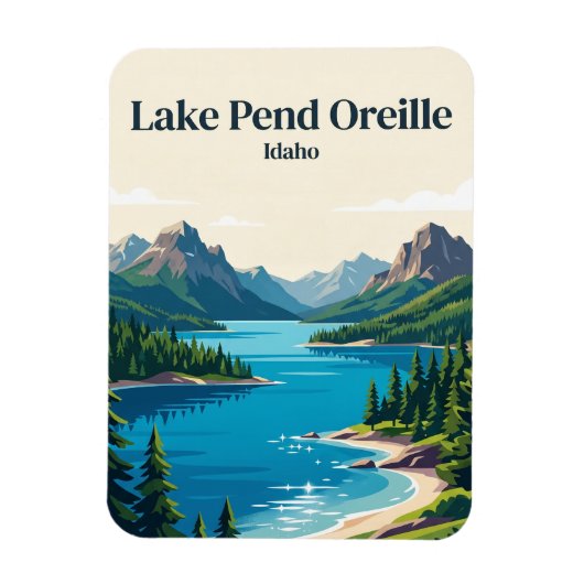 Lake Pend Oreille Idaho Magneet (Verticaal)