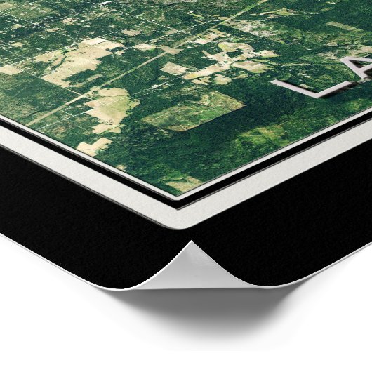 Lake Pend Oreille Idaho Satellite Poster Map (Hoek)