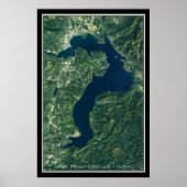Lake Pend Oreille Idaho Satellite Poster Map (Voorkant)