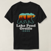 Lake Pend Oreille Idaho Vissende camping T-shirt (Design voorkant)