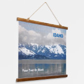 Lake Pend Oreille Winter Hangend Wandkleed (Gebogen)