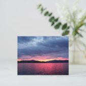 Lake PendOreille Silhouette Sunset, Bayview, Idaho Briefkaart (Staand voorkant)
