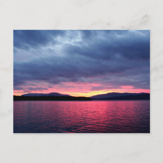Lake PendOreille Silhouette Sunset, Bayview, Idaho Briefkaart