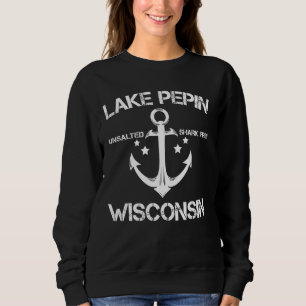 Lake Pepin Wisconsin Funny Vissen Camping Trui