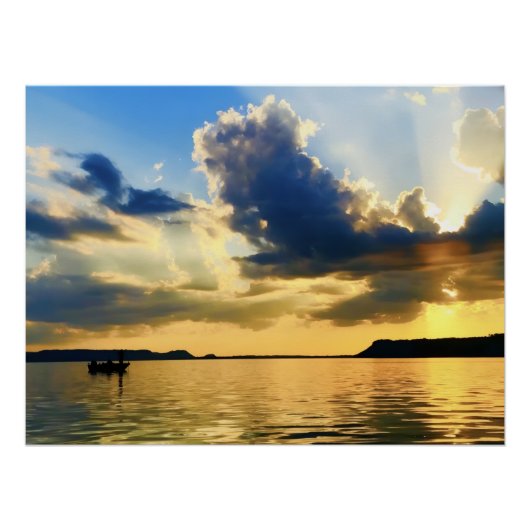 Lake Pepin Zonsondergang Perfect Poster (Voorkant)