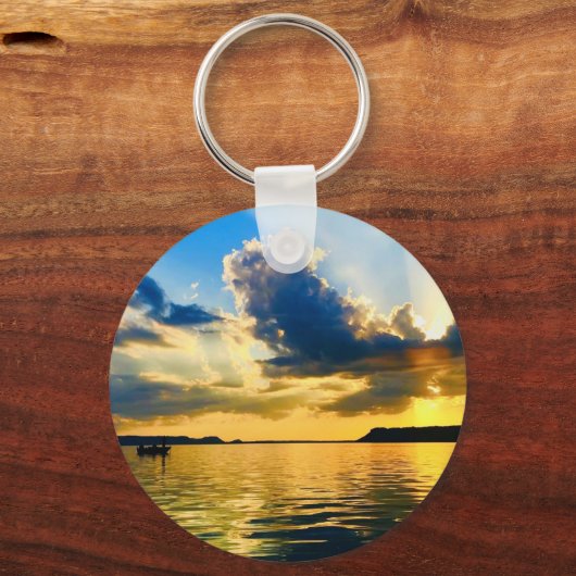 Lake Pepin Zonsondergang Sleutelhanger (Voorkant)