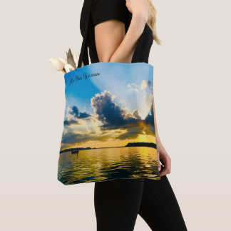 Lake Pepin Zonsondergang: Uur van Goud over het Wa Tote Bag