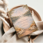 Lake Picnic Forest Elegance Wedding Save The Date