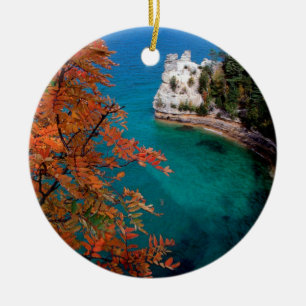 Lake Pictured Rocks Shore Superior Michigan Keramisch Ornament