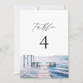 Lake Pier Ocean Destination Table Number Kaart (Voorkant)