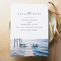 LAKE Pier Waterverf Bruiloft Save the Date