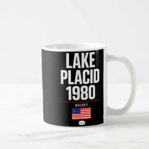 Lake placid 1980 hockey vintage usa puck new york koffiemok