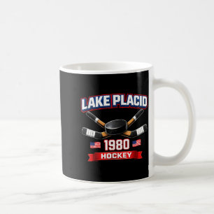 Lake placid 1980 hockey vintage usa puck new york koffiemok