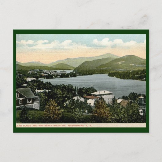 Lake Placid, Adirondacks, NY 1917 Briefkaart (Voorkant)