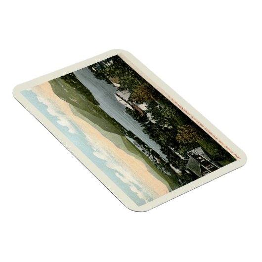 Lake Placid, Adirondacks, NY 1917  Style Magneet (Rechterzijde)