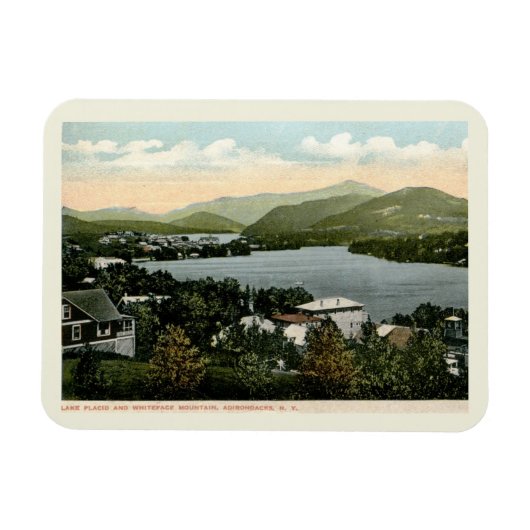 Lake Placid, Adirondacks, NY 1917 Style Magneet (Horizontaal)