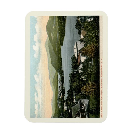 Lake Placid, Adirondacks, NY 1917 Style Magneet (Verticaal)