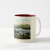 Lake Placid, Adirondacks, NY 1917  Style Tweekleurige Koffiemok (Voorkant rechts)