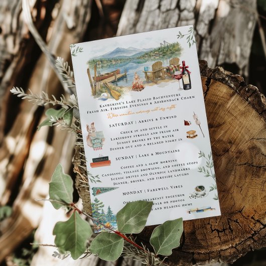 Lake Placid Bachelorette Weekend Itinerary  Kaart