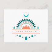 Lake Placid Boho regenboogmaan Briefkaart (Voorkant)