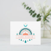 Lake Placid Boho regenboogmaan Briefkaart (Staand voorkant)