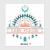 Lake Placid Boho regenboogmaan Sticker (Vel)