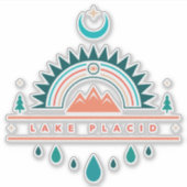 Lake Placid Boho regenboogmaan Sticker (Voorkant)