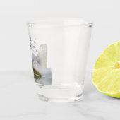 Lake Placid Foto Bruiloft Favor Cheers Shot Glass Glas (Rechts)