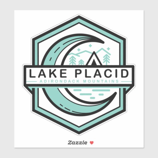 LAKE PLACID maan hexa Sticker (Vel)