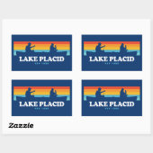 Lake Placid New York Canoe Rechthoekige Sticker (Vel)