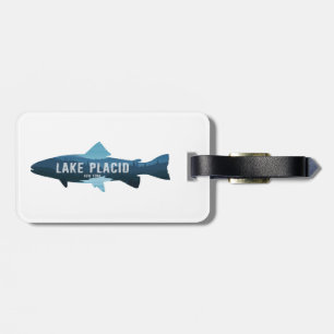 Lake Placid New York Fish Bagagelabel