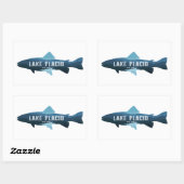 Lake Placid New York Fish Rechthoekige Sticker (Vel)