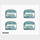 Lake Placid New York Herten Rechthoekige Sticker (Vel)