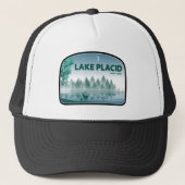 Lake Placid New York Herten Trucker Pet (Voorkant)