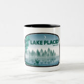 Lake Placid New York Herten Tweekleurige Koffiemok (Center)