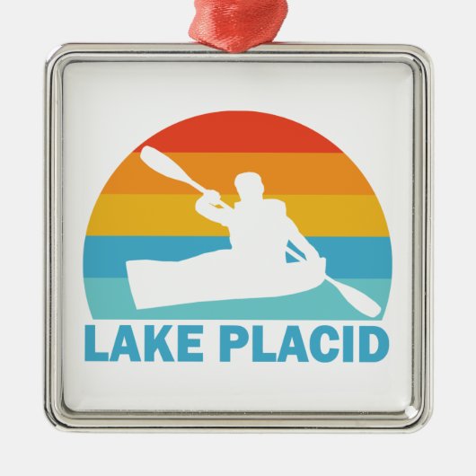 Lake Placid New York Kayak Metalen Ornament (Voorkant)