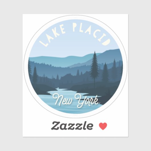 Lake Placid, New York Landschap Sticker (Vel)