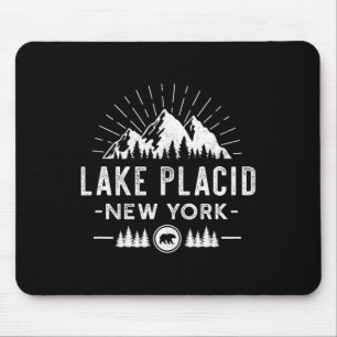 Lake Placid New York - Mountain Skiën Wandelvissen Muismat