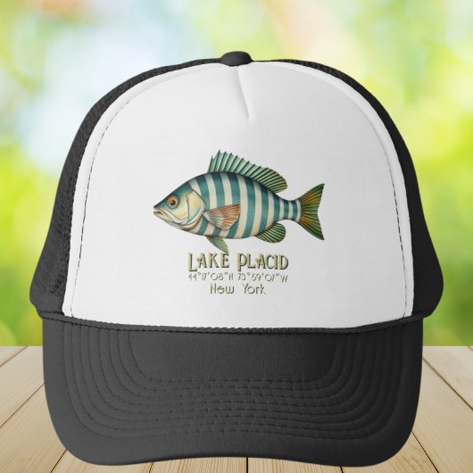Lake Placid New York nautische vis kleding Trucker Pet