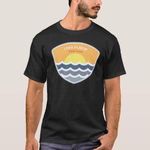 Lake Placid New York NY Sunset Vakantie Souvenir T-shirt