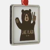 Lake Placid New York Peace Beer Metalen Ornament (Rechts)